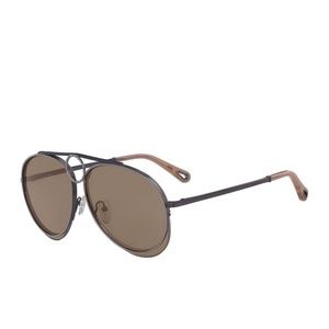 ✨🎁 Holiday SALE 🎁✨Chloe Romie 61mm Aviator Sunglasses Dark Nickel